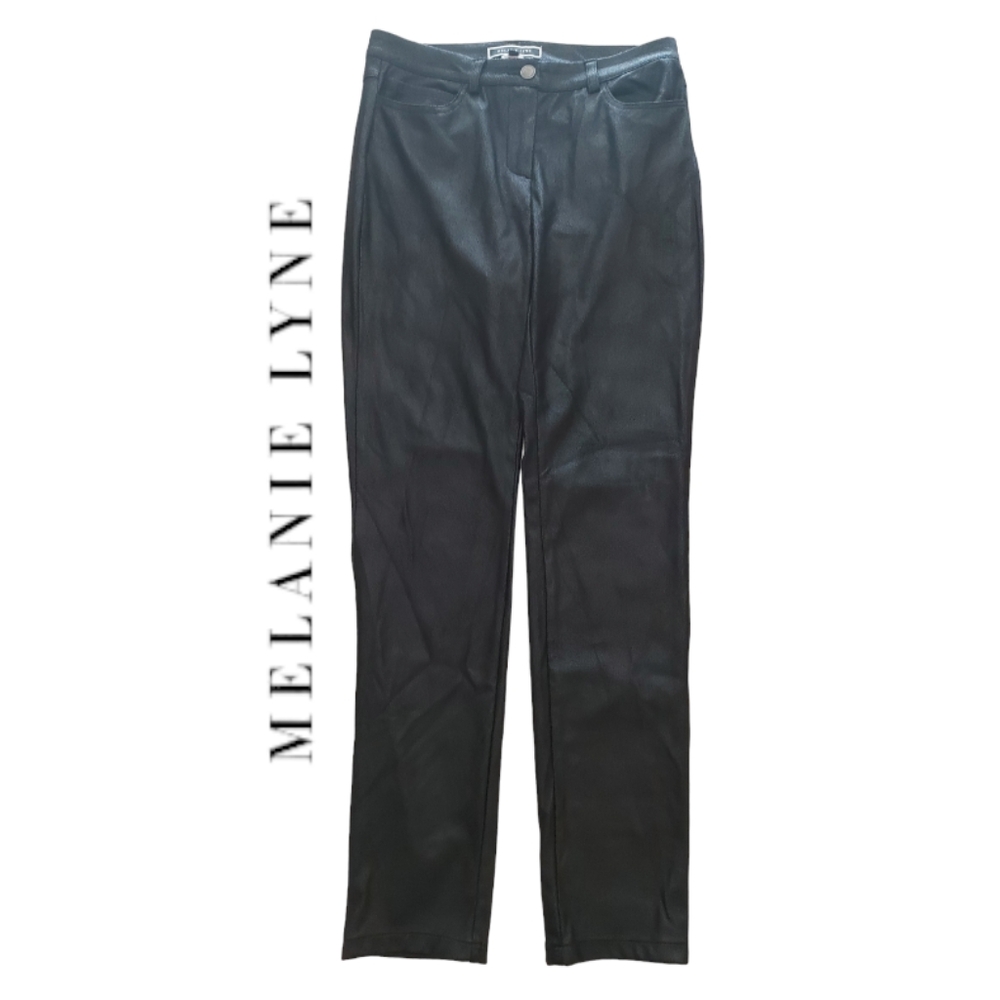 Melanie Lynn Black Faux Leather Pants